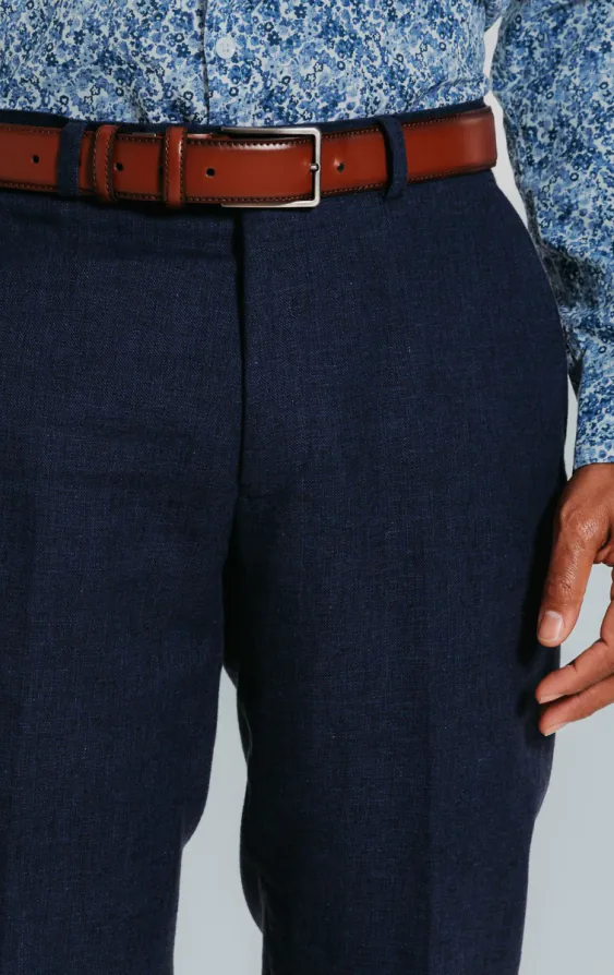 Navy Linen Suit Trousers - photo 1 Navy Linen Suit Trousers - photo 1