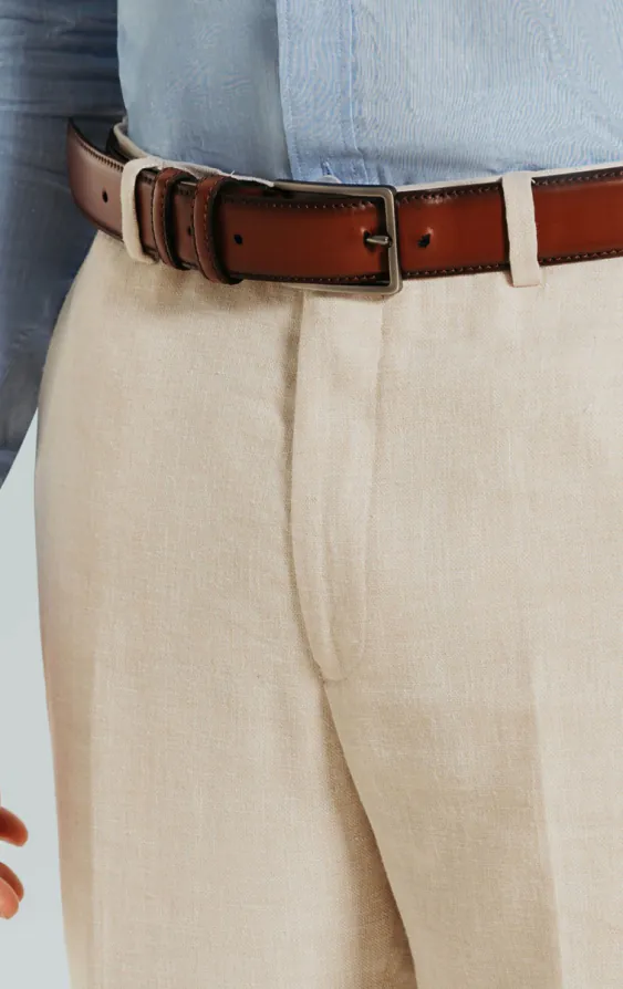 Cream Linen Suit Trousers - photo 1 Cream Linen Suit Trousers - photo 1