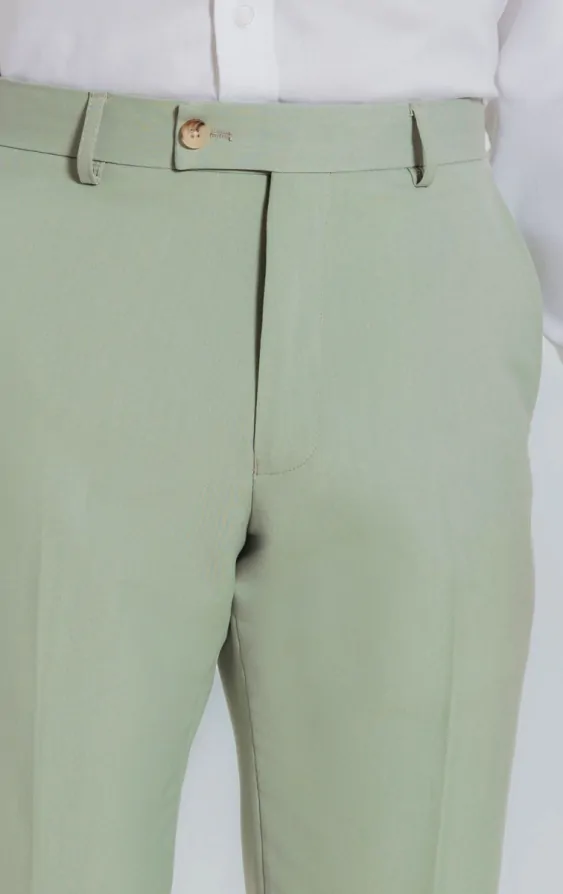 Pale Green Suit Trousers | Dobell