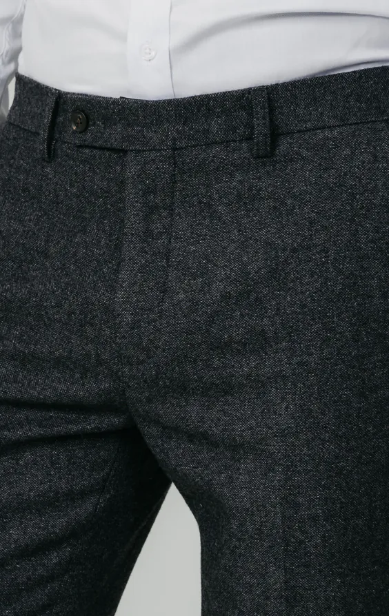 Dobell Grey Donegal Tweed Trousers - photo 1