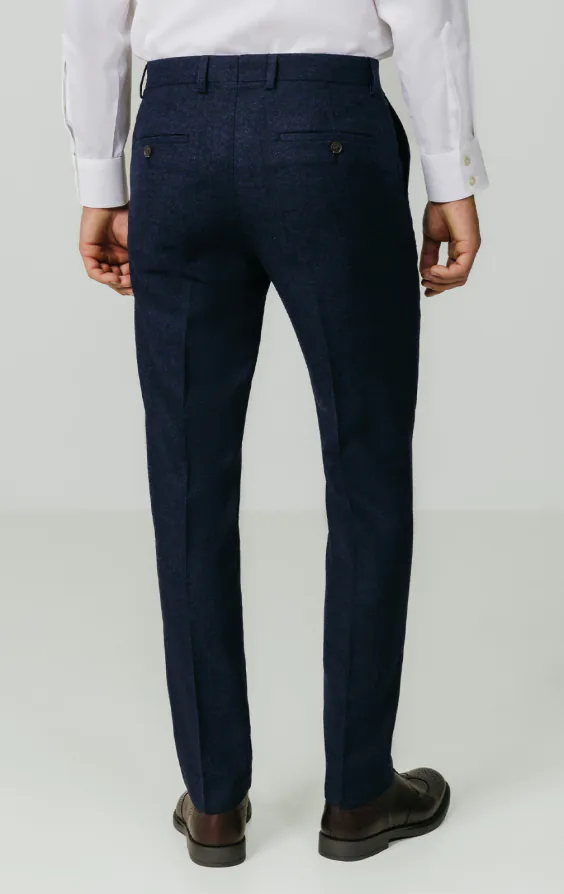 Dobell Navy Donegal Tweed Trousers - photo 2 Dobell Navy Donegal Tweed Trousers - photo 2