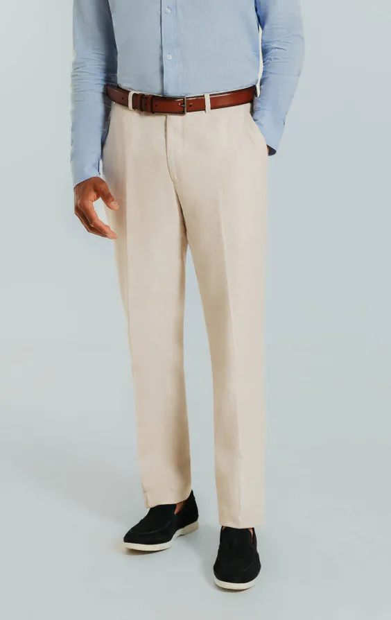 Cream Linen Slim Fit Suit Jacket - photo 5