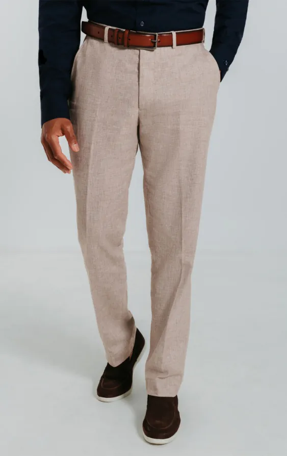 Sand Linen Slim Fit 3 Piece Suit - photo 6 Sand Linen Slim Fit 3 Piece Suit - photo 6