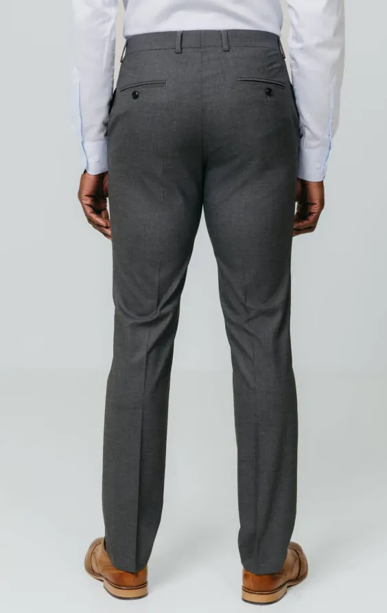 Grey Slim Fit Suit Trousers - photo 2