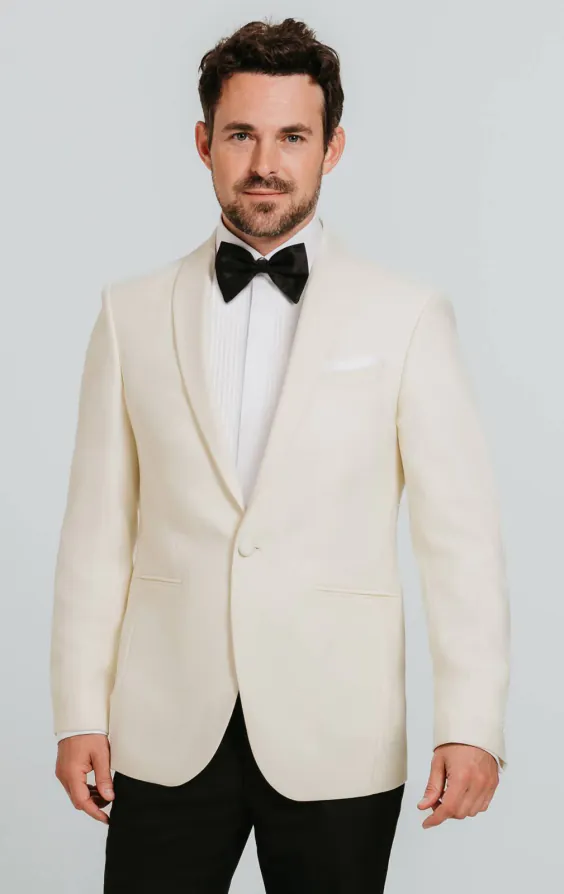 White Shawl Lapel Tuxedo White Shawl Lapel Tuxedo