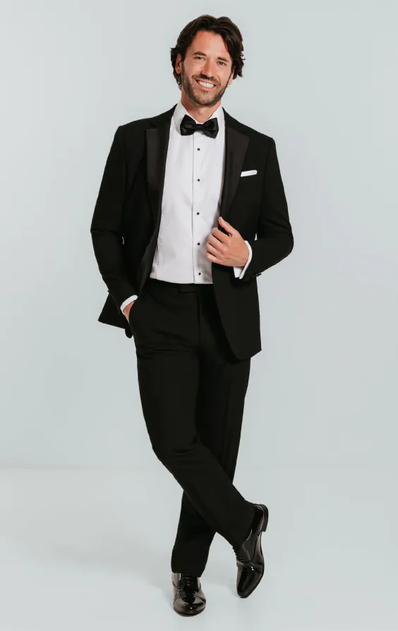 Black Slim-Fit Tuxedo with Notch Lapel - photo 1 Black Slim-Fit Tuxedo with Notch Lapel - photo 1
