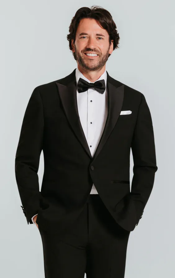Black Tuxedo with Peak Lapel Black Tuxedo with Peak Lapel