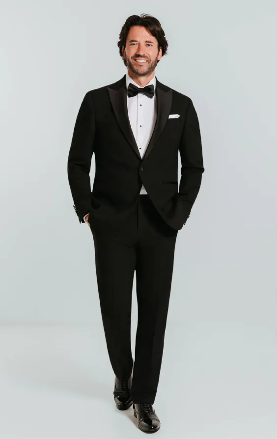 Black Slim-Fit Tuxedo with Peak Lapel - photo 1 Black Slim-Fit Tuxedo with Peak Lapel - photo 1