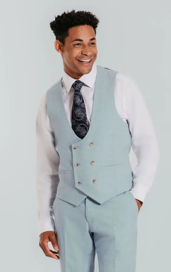 Light Blue Double Breasted Vest Light Blue Double Breasted Vest