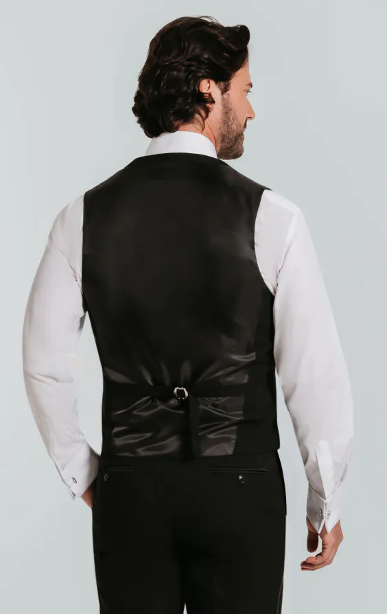 Black Double Breasted Tuxedo Vest - photo 2 Black Double Breasted Tuxedo Vest - photo 2