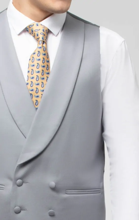 Wool double breasted morning suit waistcoat top