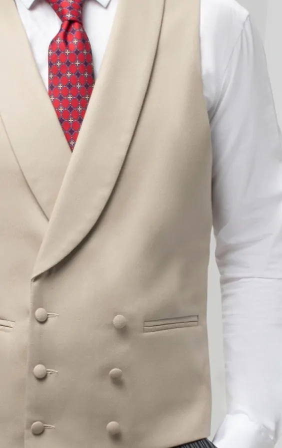 Wool double breasted morning suit waistcoat hot sale