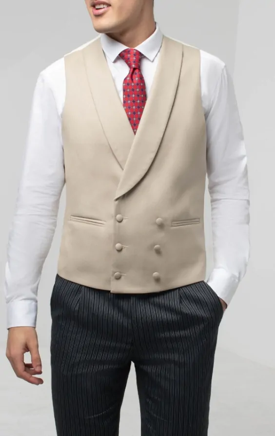 Wool double breasted morning suit waistcoat top