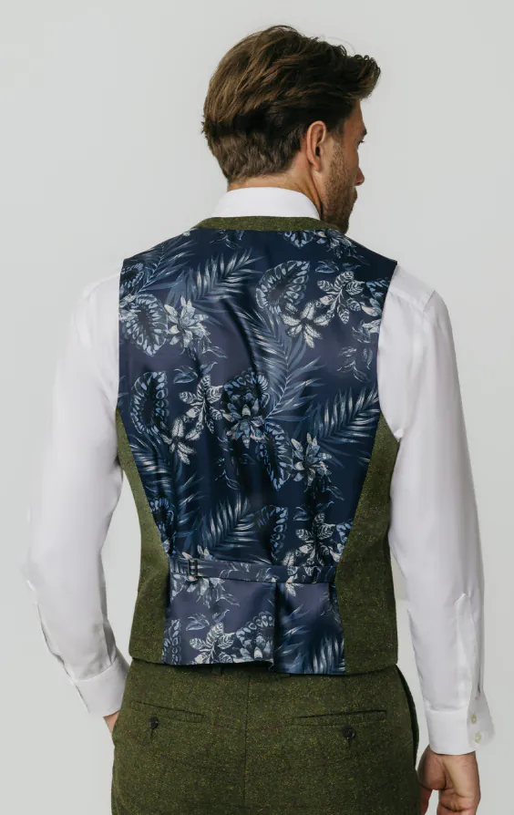 Green Windowpane Check Tweed Vest - photo 2 Green Windowpane Check Tweed Vest - photo 2