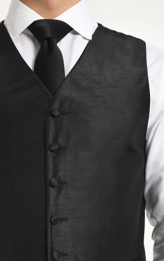 Black Dupion Vest - photo 1