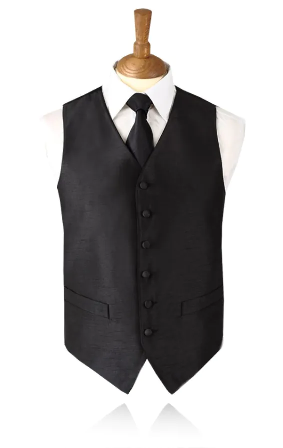 Boys Black Dupion Vest - photo 1 Boys Black Dupion Vest - photo 1