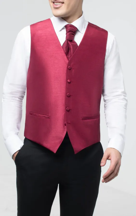 Burgundy Dupion Vest - photo 1 Burgundy Dupion Vest - photo 1