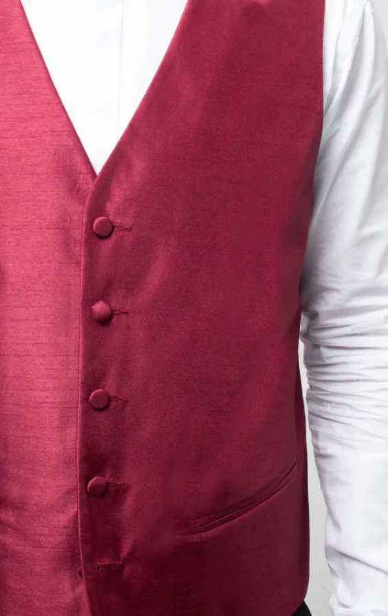 Burgundy Dupion Vest - photo 3 Burgundy Dupion Vest - photo 3