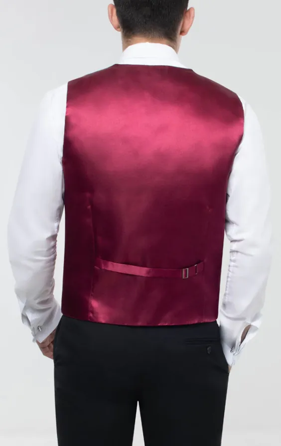 Burgundy Dupion Vest - photo 4 Burgundy Dupion Vest - photo 4