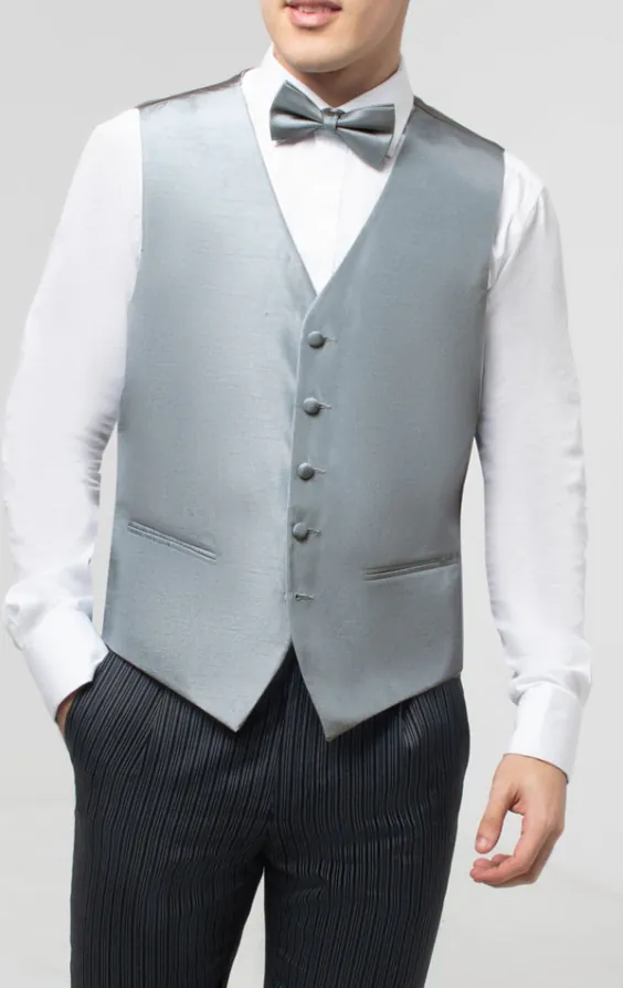 Silver Dupion Vest - photo 1