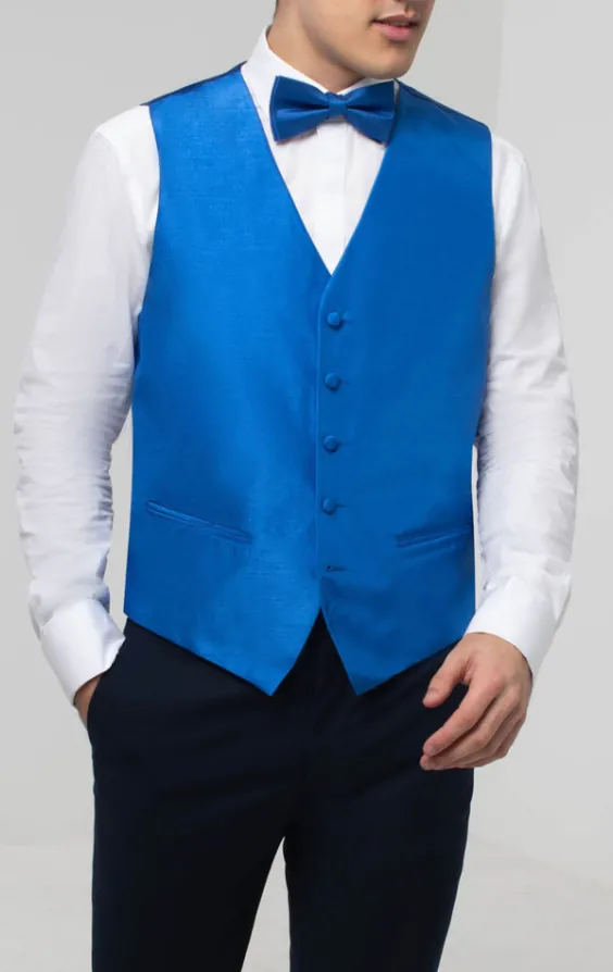 Royal Blue Dupion Vest - photo 2 Royal Blue Dupion Vest - photo 2