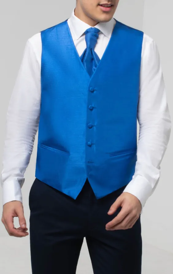 Royal Blue Dupion Vest Royal Blue Dupion Vest