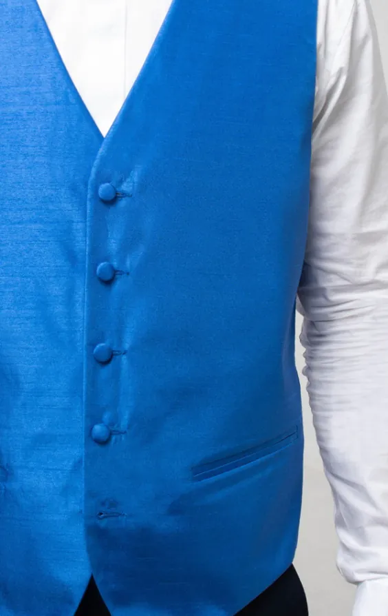 Royal Blue Dupion Vest - photo 3 Royal Blue Dupion Vest - photo 3