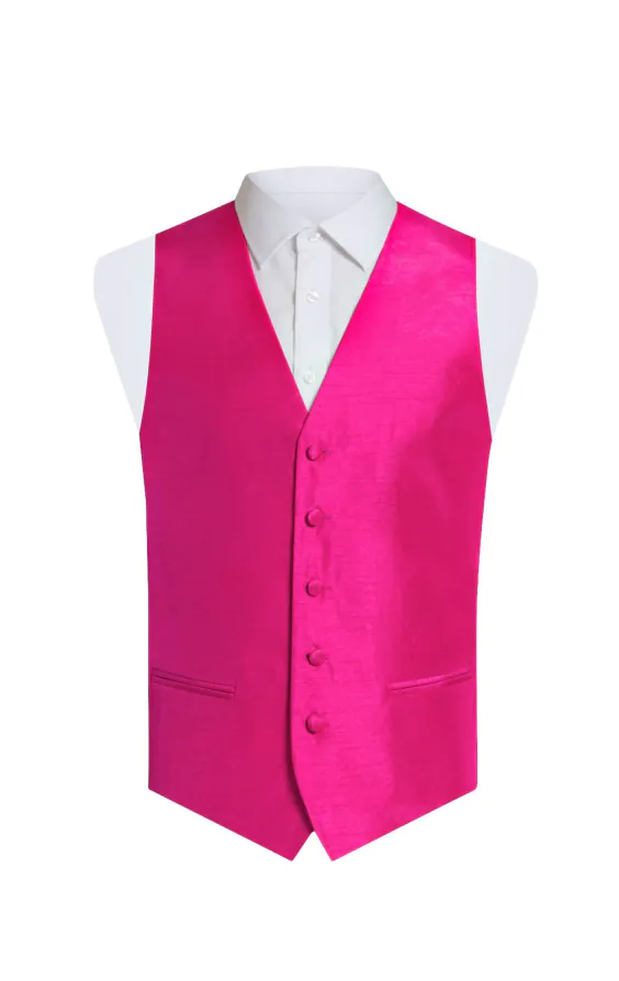 Fuchsia Dupion Vest Fuchsia Dupion Vest