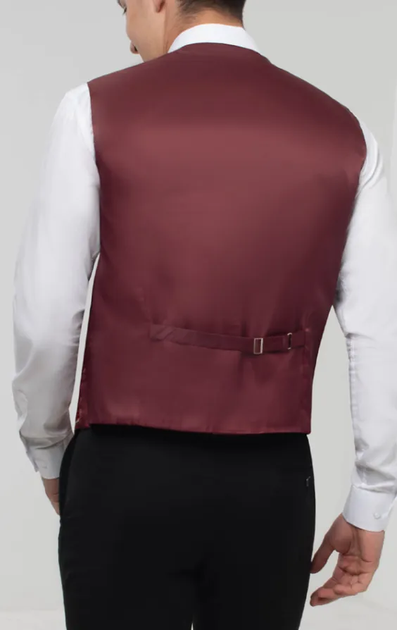 Red Floral Brocade Vest - photo 2 Red Floral Brocade Vest - photo 2