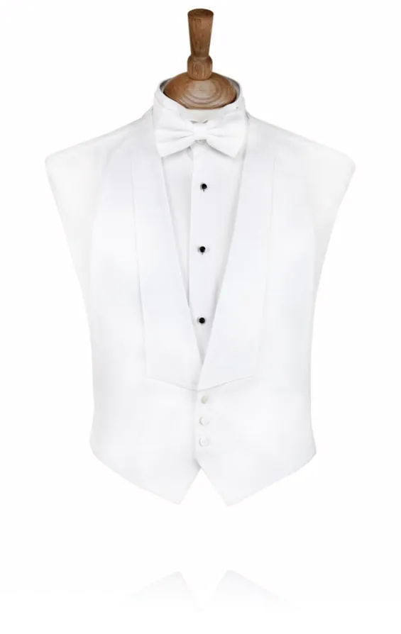 2 Piece White Tie, Tuxedo Shirt, Vest, Bow Tie & Shoes - photo 7