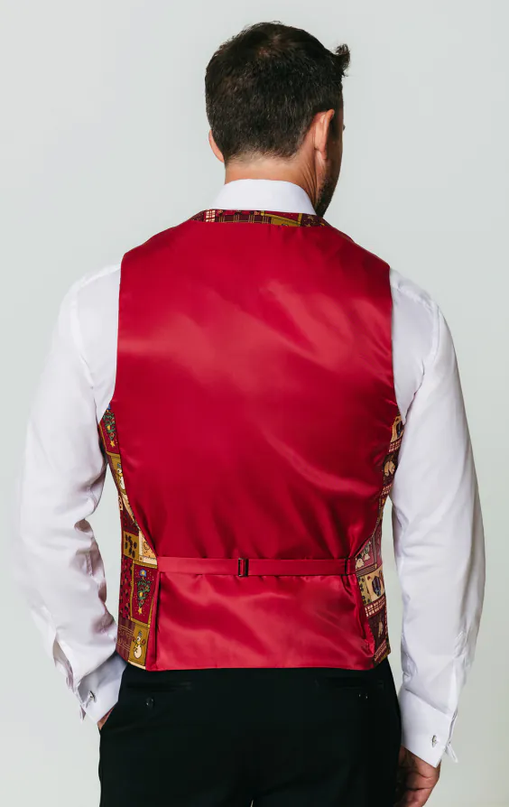 Red Vintage Christmas Print Vest - Limited Edition - photo 2 Red Vintage Christmas Print Vest - Limited Edition - photo 2
