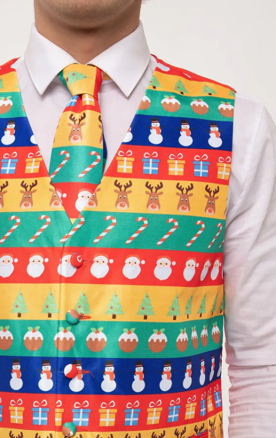 Christmas Wrapping Paper Vest - photo 1 Christmas Wrapping Paper Vest - photo 1
