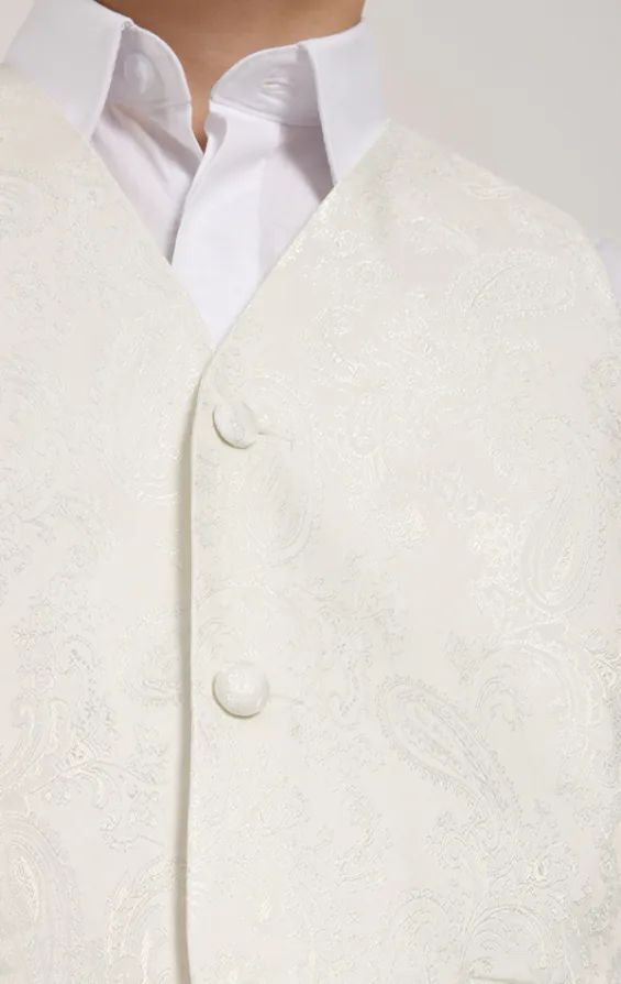 Boys Pearl Ivory Paisley Vest - photo 1 Boys Pearl Ivory Paisley Vest - photo 1