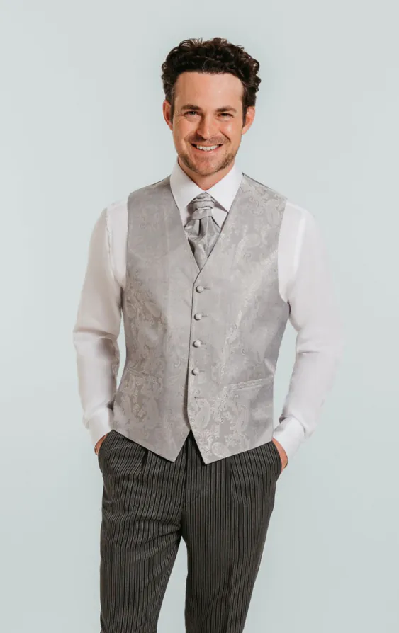 Silver Paisley Vest Silver Paisley Vest