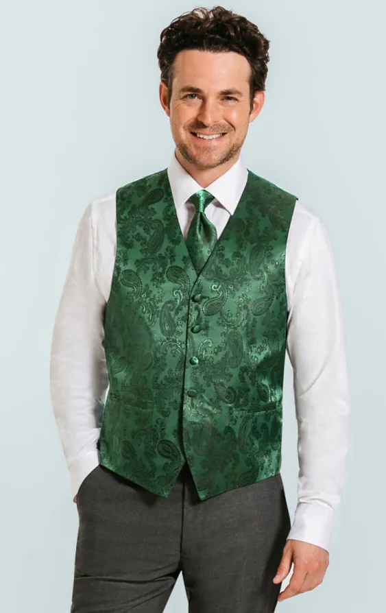 Racing Green Paisley Vest Racing Green Paisley Vest