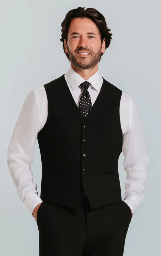 Black Slim Fit Vest Black Slim Fit Vest