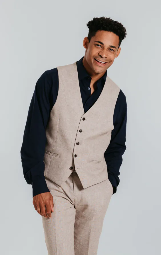 Sand Linen Slim Fit Suit - photo 7 Sand Linen Slim Fit Suit - photo 7