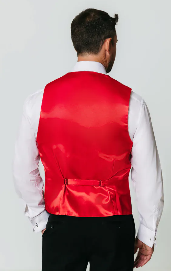 Red Victorian Jacquard Vest - photo 2