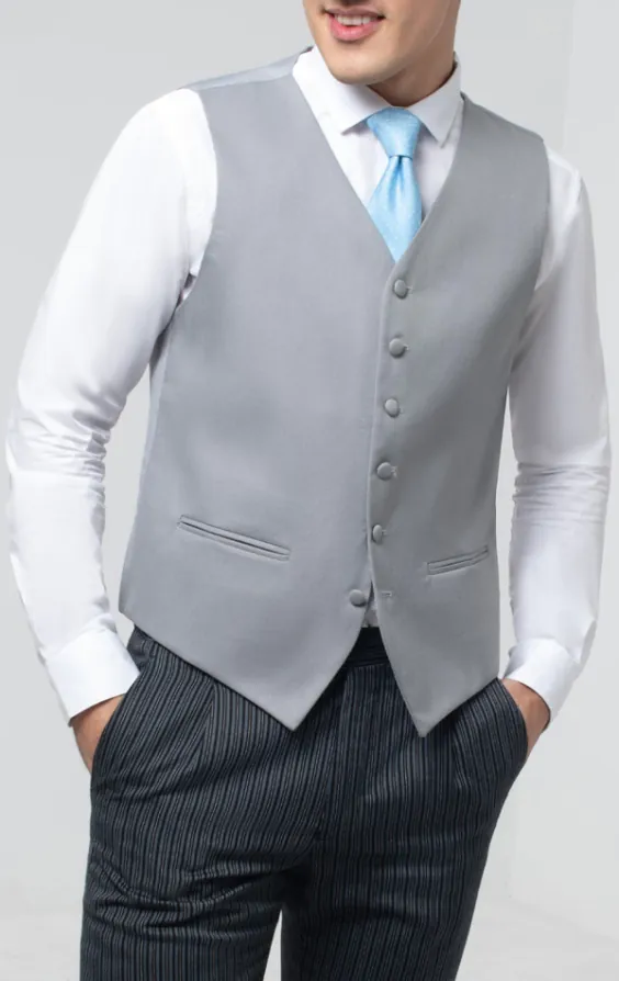Dove Grey Single Breasted Morning Suit Vest Dove Grey Single Breasted Morning Suit Vest