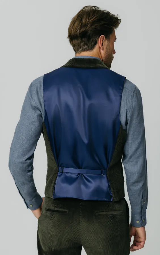 Green Corduroy Vest with Notch Lapel - photo 2 Green Corduroy Vest with Notch Lapel - photo 2