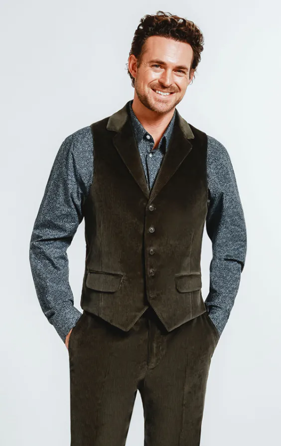 Double Breasted Green Corduroy 3 Piece Suit - photo 7 Double Breasted Green Corduroy 3 Piece Suit - photo 7