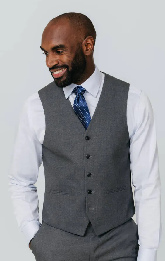 Grey Slim Fit Vest Grey Slim Fit Vest
