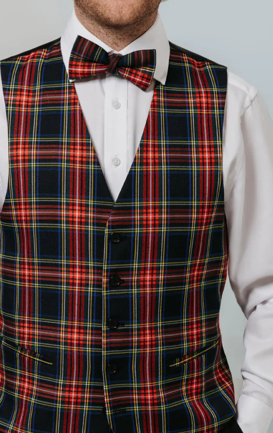 Navy Blue Tartan Vest - photo 1 Navy Blue Tartan Vest - photo 1