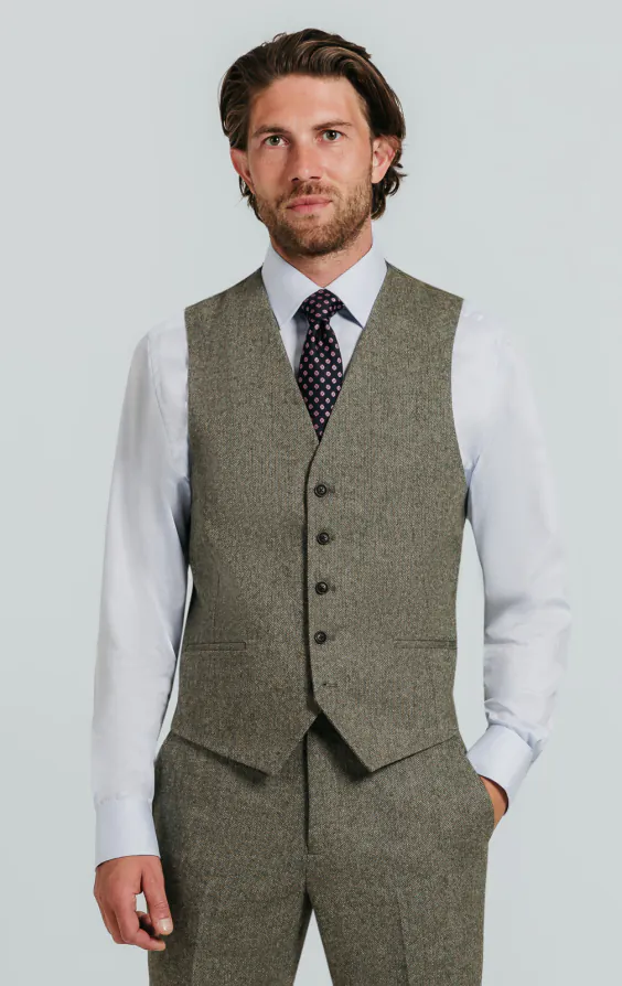 Sage Green Herringbone Tweed Blazer - photo 6 Sage Green Herringbone Tweed Blazer - photo 6