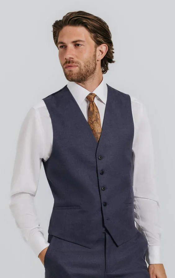 Dark Blue Twill Vest Dark Blue Twill Vest