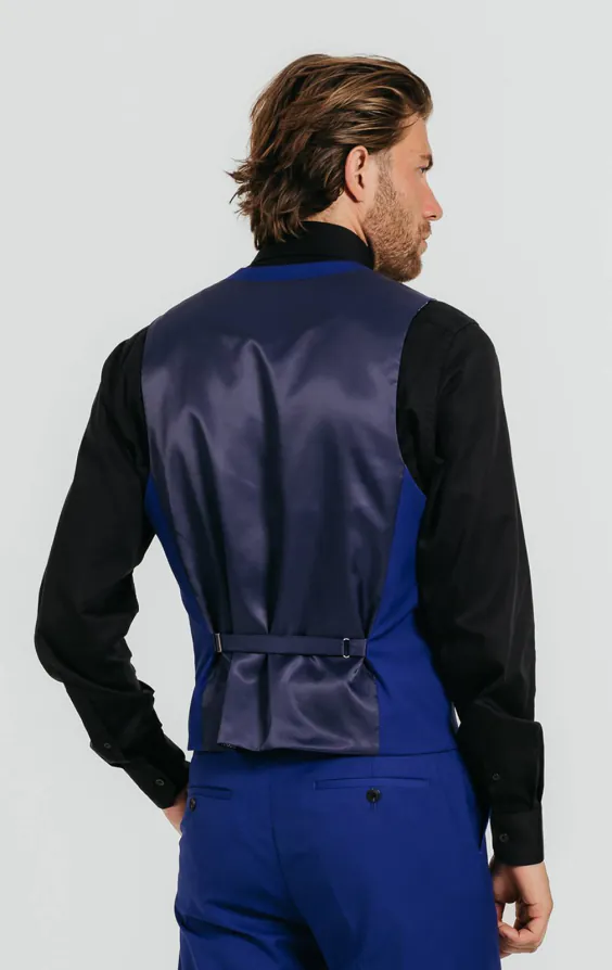 Bright Blue Double Breasted Tuxedo Vest - photo 2 Bright Blue Double Breasted Tuxedo Vest - photo 2