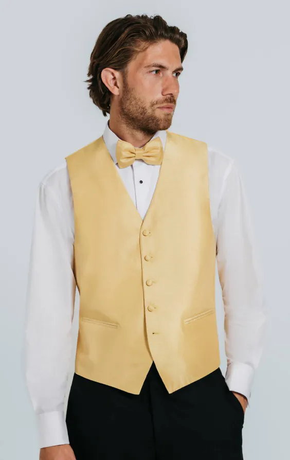 Dark Gold Dupion Vest Dark Gold Dupion Vest