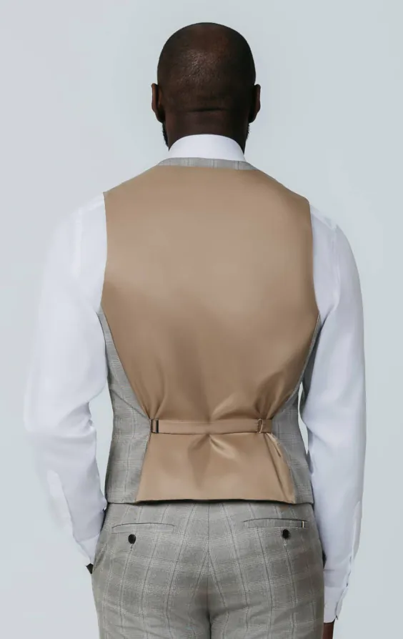 Taupe Check Vest - photo 2 Taupe Check Vest - photo 2