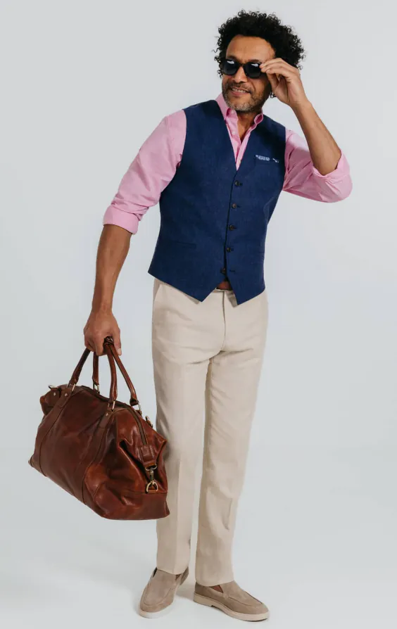 Navy Textured Vest - photo 1 Navy Textured Vest - photo 1