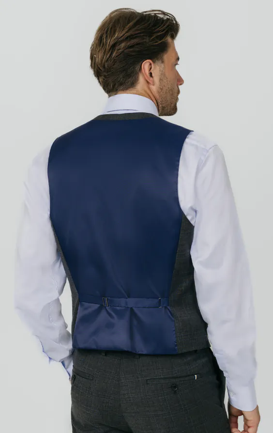 Charcoal Windowpane Vest - photo 2 Charcoal Windowpane Vest - photo 2